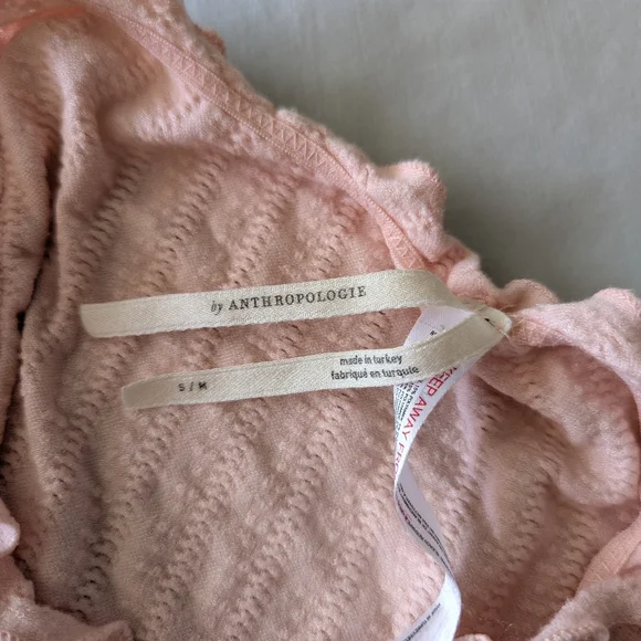 Anthropologie Sleepwear Light Pink Lace Bralette And Bloomers - Picture 10 of 11